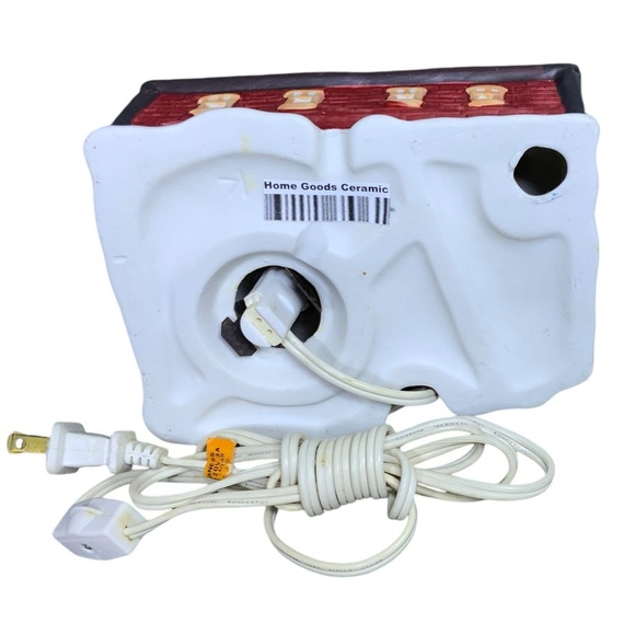 Vintage Christmas Village Light Up Fire House Porcelain Bisque by Liberty Bell - Picture 3 of 16